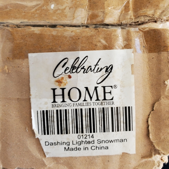 Glittery Light changing Snowman in red sack Home Interiors NEW - Picture 13 of 14